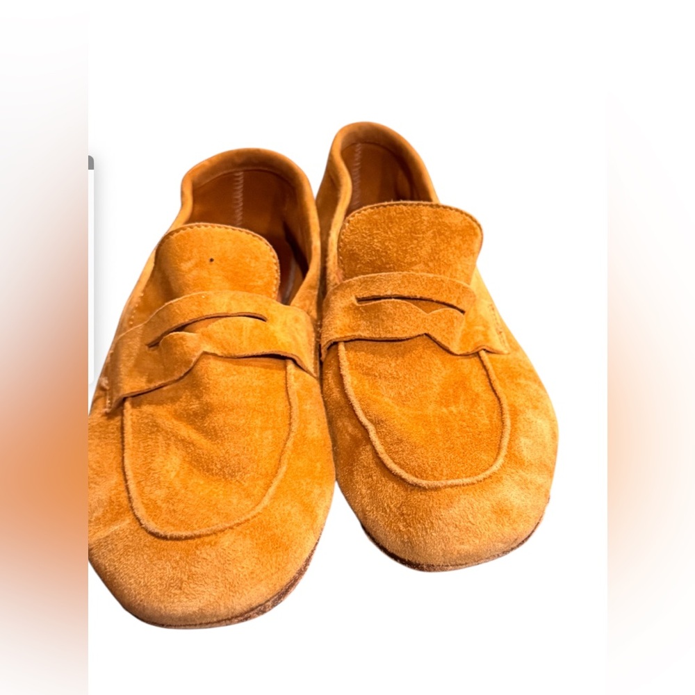 G.Gemi Women's Suede Loafers - camel size 8 made in Italy